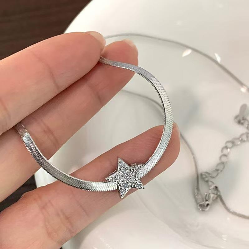 Shine Crystal Star Chokers Necklace Charming Girls Women Wedding Matching Neck Jewelry