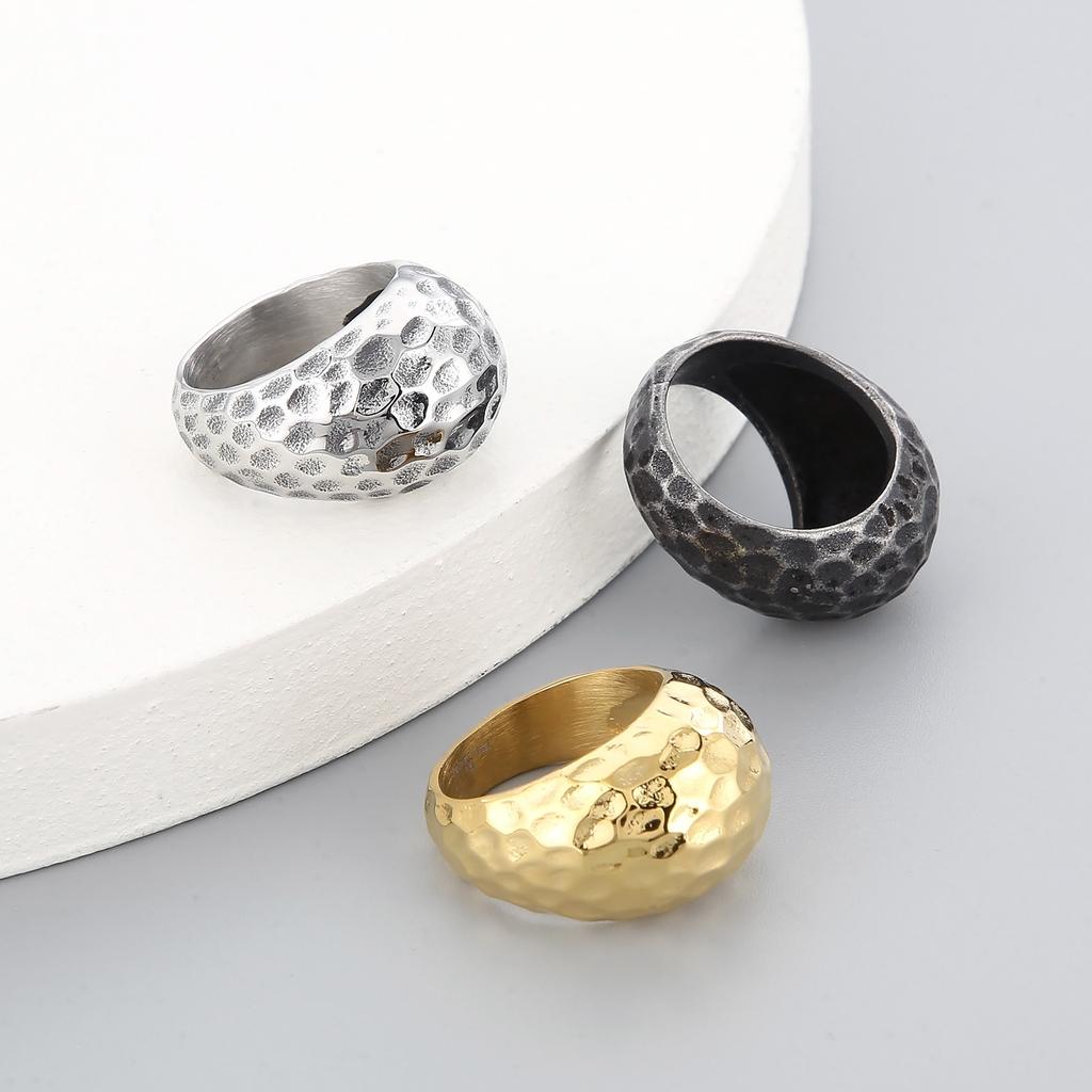 Kalen Stainless Steel Geometric Square Round Ring Men‘s Hip Pop Cool Boy Gift #7-#11 Chunky Anillos Polished Trend Jewelry