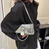 Y2K Crocodile Underarm Bag Korean Style Texture Shoulder Bag Shopping PU Rivet Chain Handbag  Girls