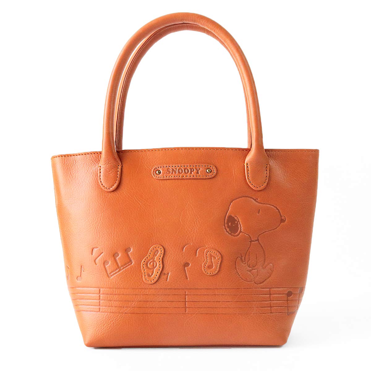 

Handbag Tote Bag Genuine Leather 14013 [Peanuts] Women s (Music)