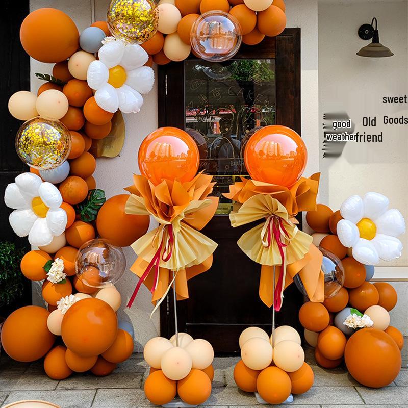 Graduation & Event Balloon Arch Decoration for Yoga Studio or Storefront Background