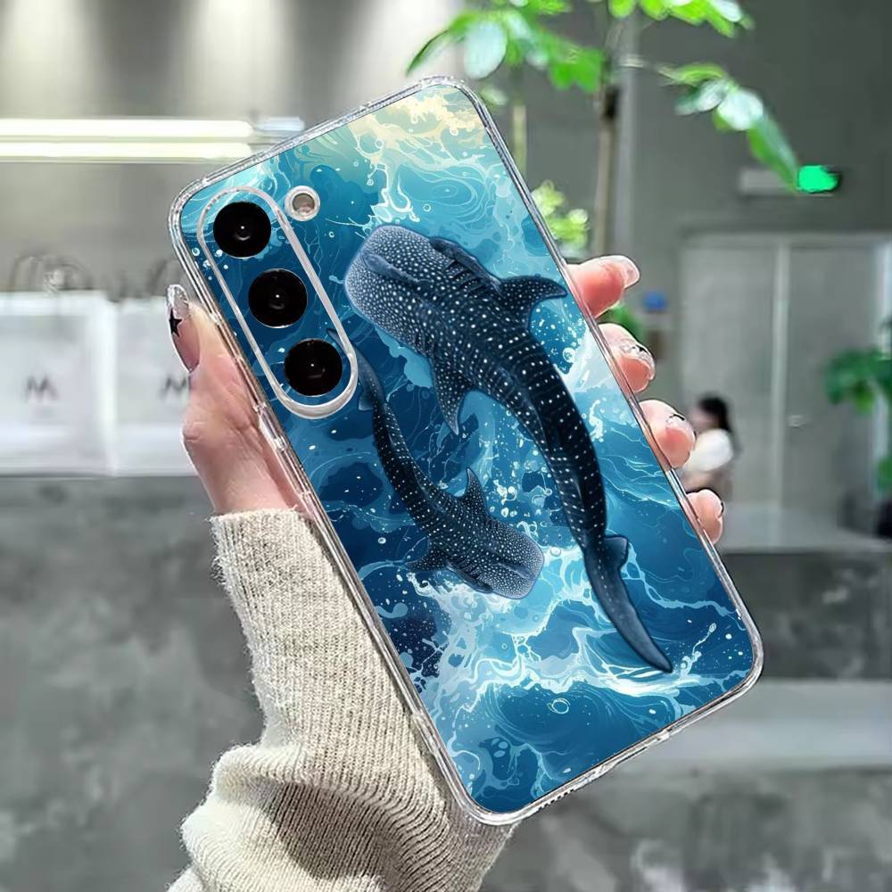 A M-Marine Whale P-Puzzle Phone Case For Samsung Galaxy A91,80,73,72 ,71,53,52,32 ,31,22,21s,20,Transparent Case