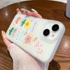 Θήκες κινητών τηλεφώνων για iPhone 11 13 15 Pro Max 12 14 Pro Max Θήκη iPhone 16 15 Plus 13 Pro 12 Frosted Texture Painted Cartoon Flowers