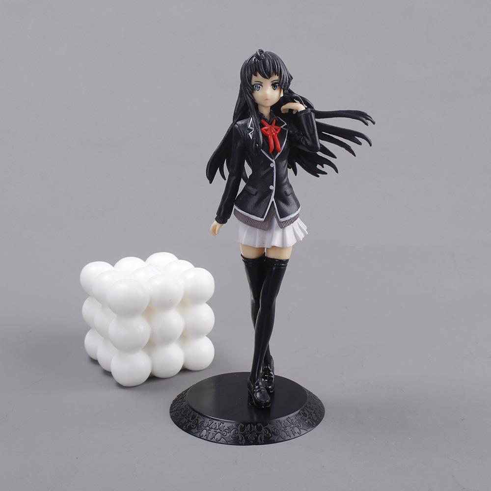 18CM Anime Yahari Ore No Seishun Love Comedy Wa Machigatteiru Kan Figure Yukinoshita Yukino Figure School Clothes Ver Model Toy