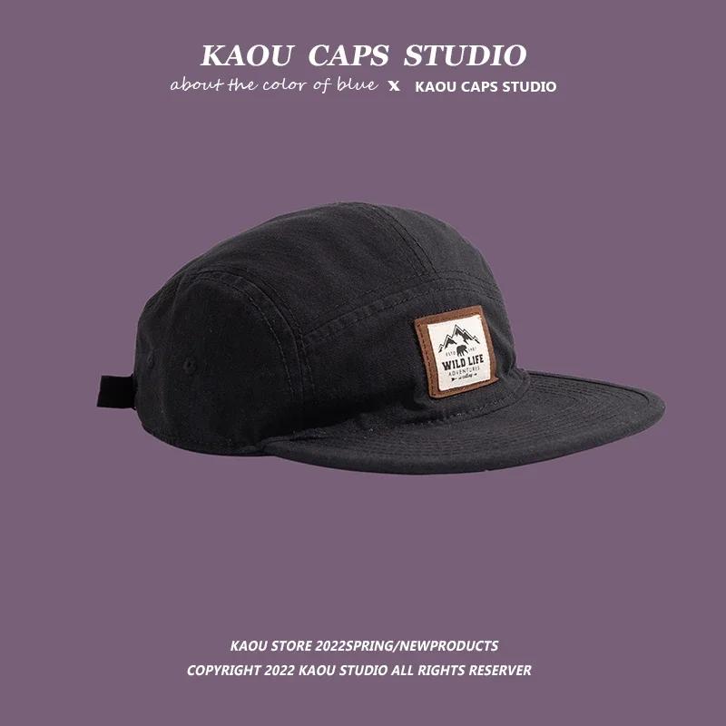 Hot Sale Retro Hip Hop Baseball Cap Flat Brim Unisex Couple Hat Korean Street Fashion Trendy All-Match Men Women Casual