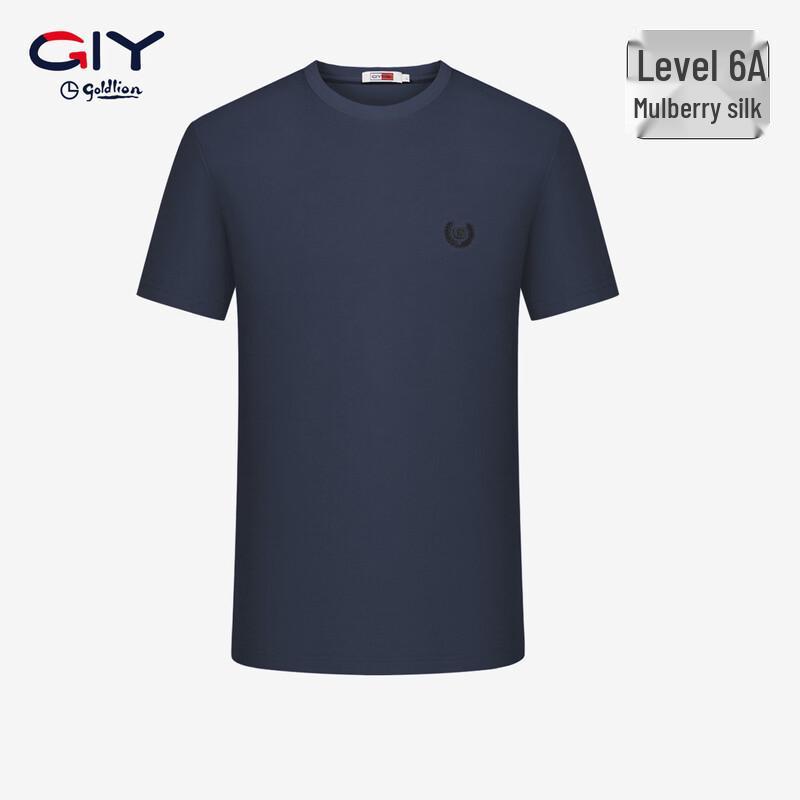 JINLILAI GY Men s Silk Blend Short-Sleeve T-Shirt L