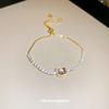 Advanced Zirconia Stone Diamond Pulling Bracelet for Women with Simple Elegant Style Niche Fashion Design Handmade Decoration