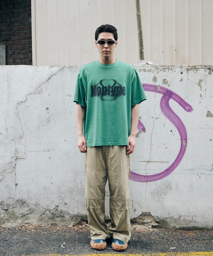 Nontai Pigment Fade Symbol T-Shirts (Green)