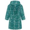 Children's Long Bathrobe Printed Flannel Pajamas