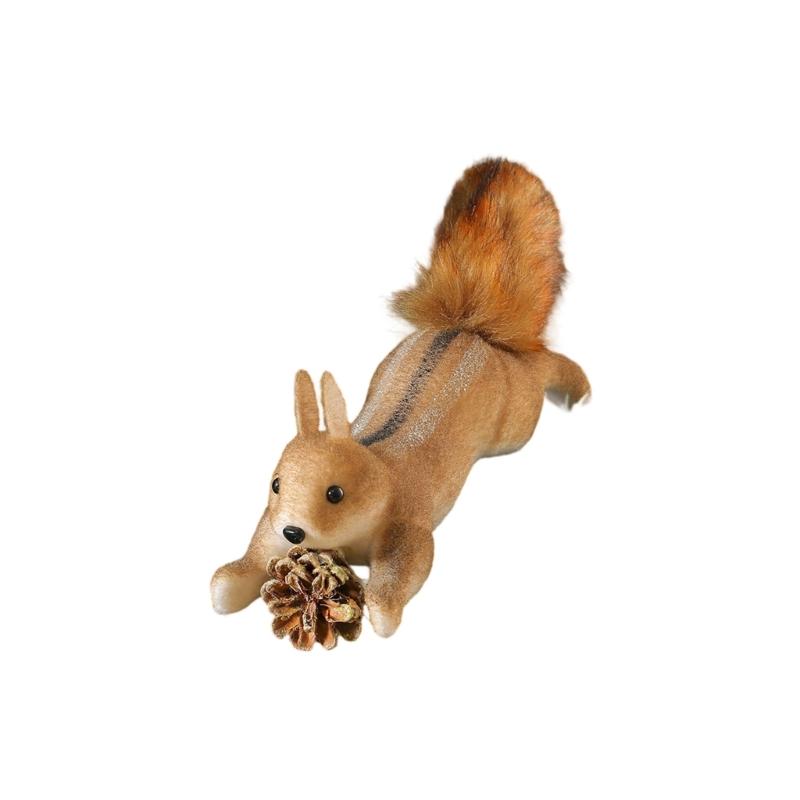 Artificial Squirrel Decoration Christmas Tree Hanging Ornament For Door Mantel Window Wedding Christmas Party Decoration