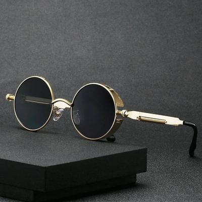 Steampunk Glasses New Fashion Round Sunglasses Europe and The United States Retro Glasses Trend Men and Women Models Sunglasses