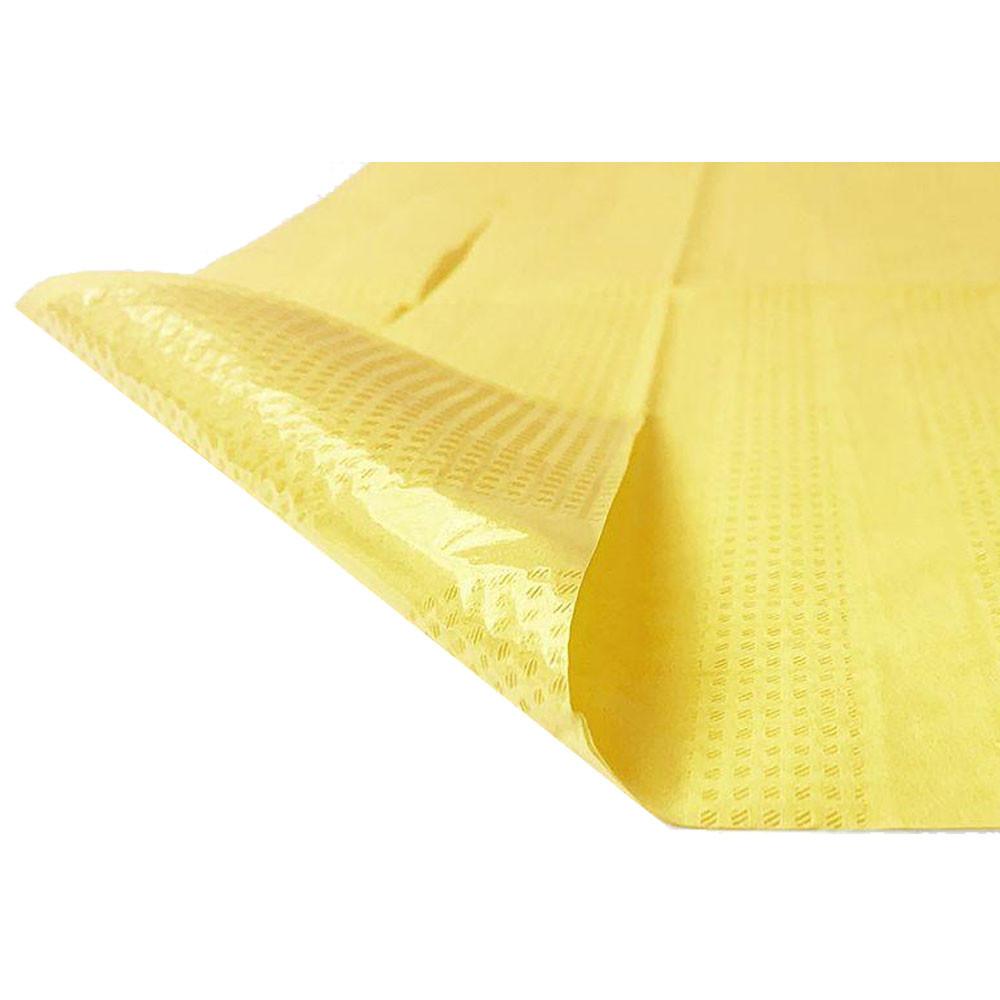 Tandhaklapp med ficka 39cm x 48cm Gul Folierad 54g Dentixpro 50st