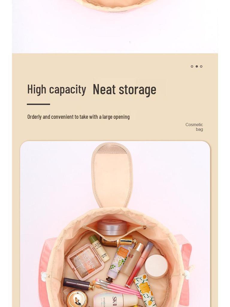 Lazy Person's Large Capacity Cosmetic Storage Drawstring Bag – Portable Travel Toiletry Organizer