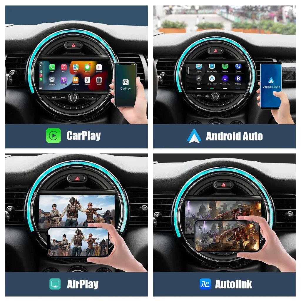 Wireless CarPlay Android Auto for BMW Mini R55 R56 R57 R58 R59 R60 R61 F54 F55 Clubman Countryman Hardtop John Cooper F56 F57