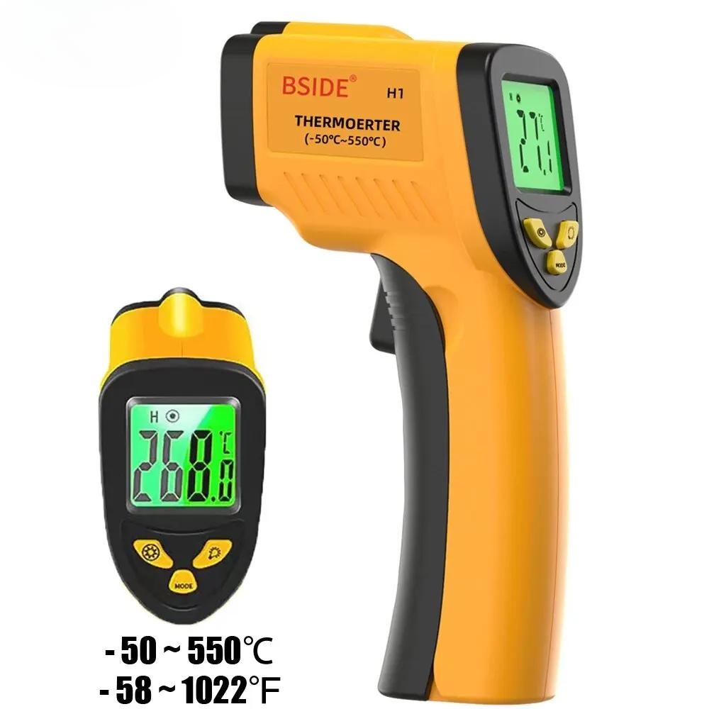 

Цифровой инфракрасный термометр -50-550C Бесконтактный цифровой лазерный термометр-пистолет для мяса, молока буйволиц, барбекю, кулинарный термометр