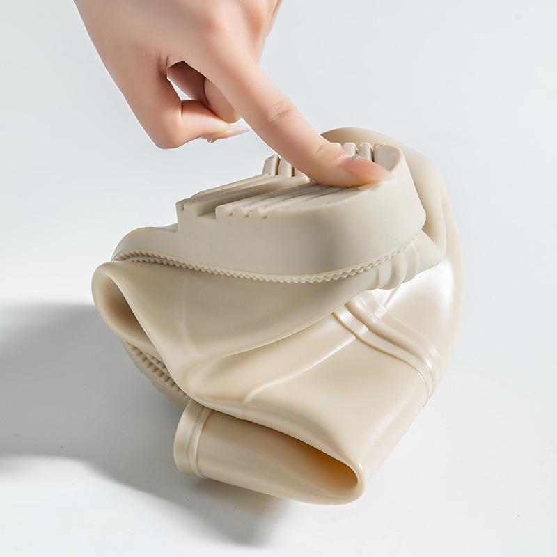 Fashion Women's Medium Tube Rain Boots High Waterproof Out of the Street Seafood Market Catch the Sea Trend Rain Shoes Outsole Non-slip Water Shoes