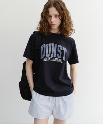 Deonseuteu Unisex Vintage Arch Logo T-Shirt_Udts6B145_French Navy
