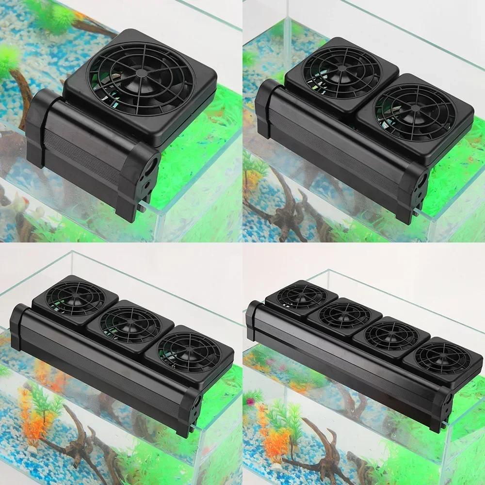 Mini Aquarium Fish Tank Automatic Temperature Control Fan Water Cooling Aquarium Fan Water Silent Audio 1 To 6 Speed Fan Set