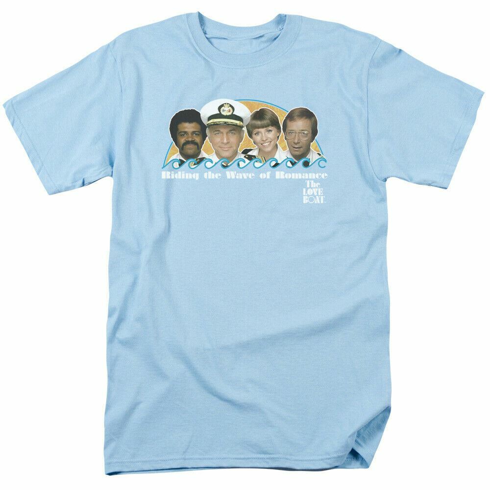 The Love Boat Wave Of Romance T Shirt Mens Licensed Classic TV Show Light Blue XL