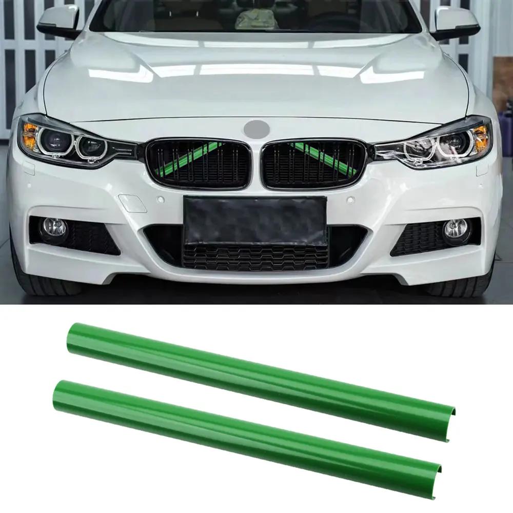 2 Pièces Bandes de Garniture de Calandre Avant Cadre Couverture Autocollants Pour Bmw F10 E60 F30 F32 F20 F22 F06 F02 F25 F26 G20 Série 1 2 3 4 5 6 7