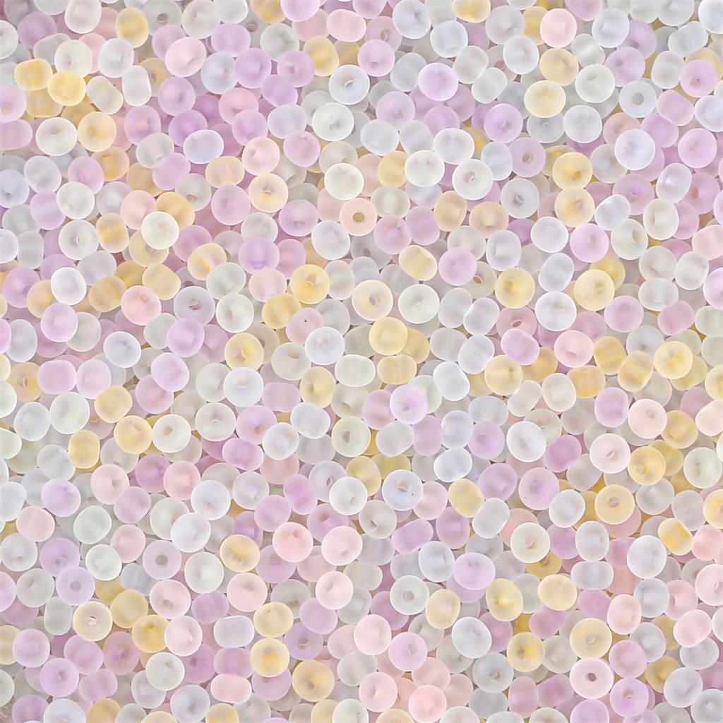 Frosted Clear Glass Seed Beads, DIY Jewelry Making Supplies