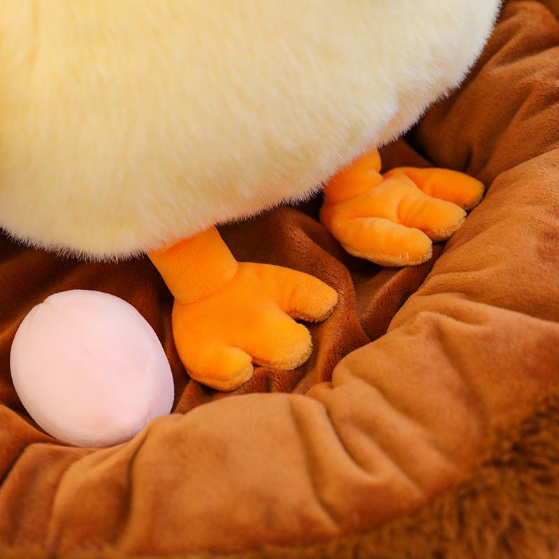 Creative Chicken Doll Pillow Hen Lay Eggs Plush Toys Chicken Coop Hatch Little Chicken Baby Comfort Doll