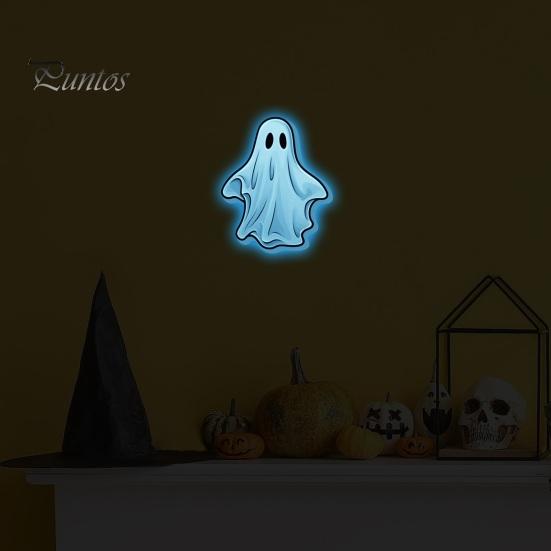 Halloween Home Decoration Gifts Luminous Ghost Wall Stickers for Decoration, Glow in The Dark PVC Decals Windows And Glass Doors, Removable Waterproof