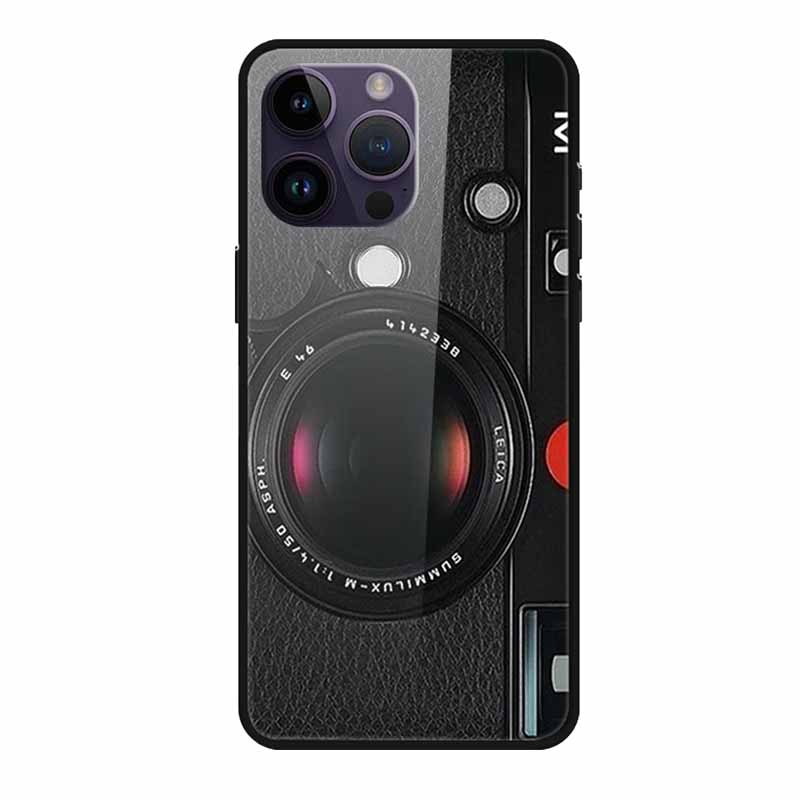 Glass Back Cover For iphone 16 Pro Max Phone Case 16Pro Max Hard Tempered Glass Case For iphone 15 Pro Max Case Soft TPU Bumper