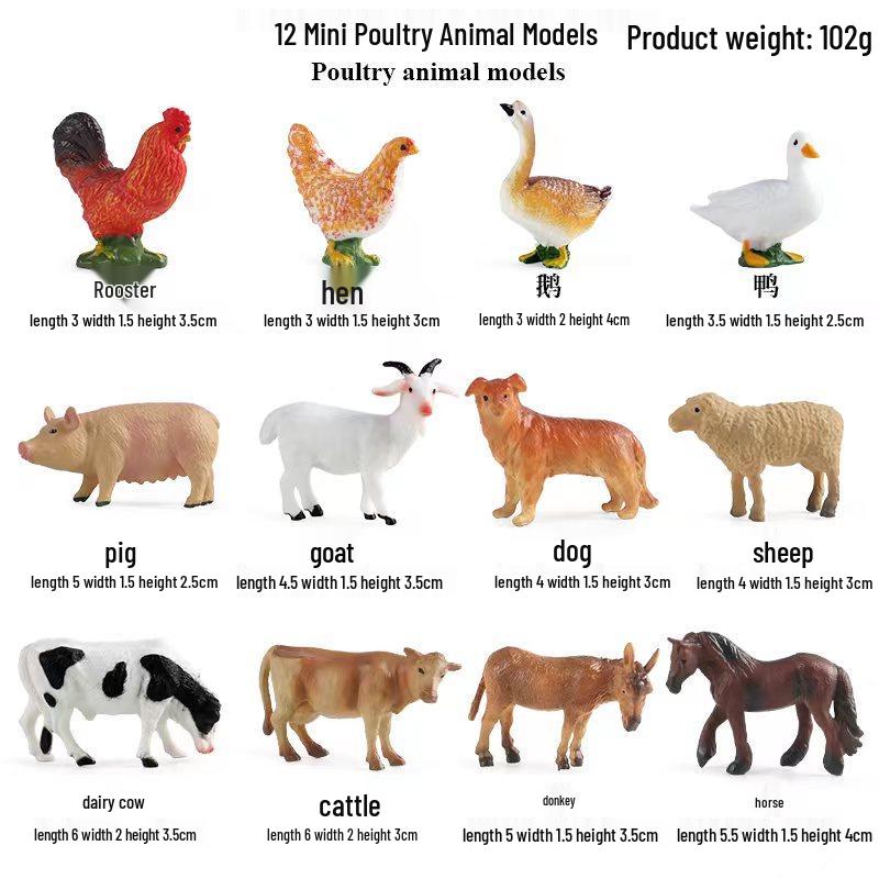 Wild Animal Figurines - Realistic Tiger, Lion, Kangaroo, Hippo, Gorilla, Rhino, Elephant, Croc, Zebra Models