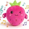 Interactive Musical Toy Sensing Beat Plush Toys Fruit Musical Dooll Pear Fruit Sensing Beat Piano Orange Plush Toy