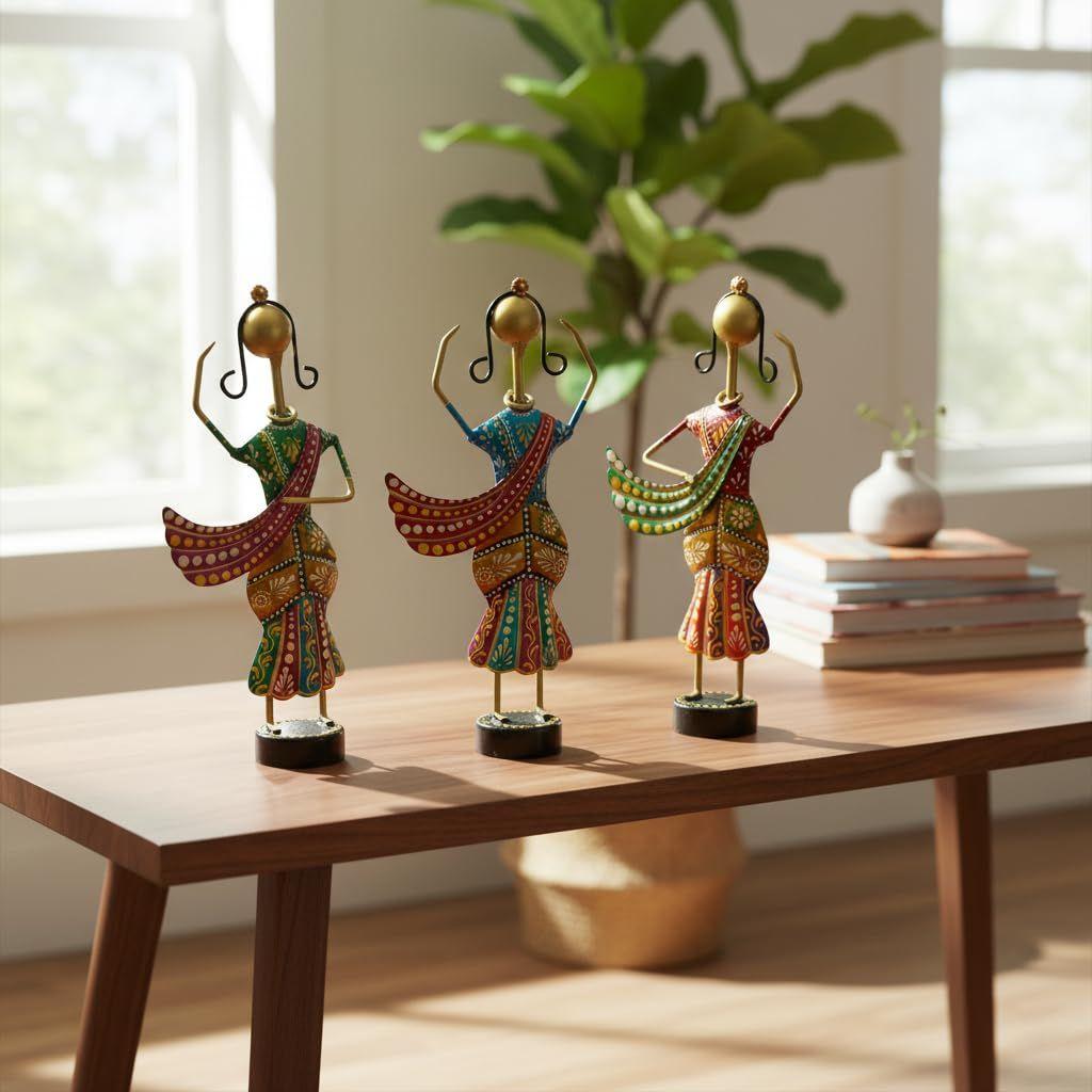 Home Decoration Items for Living Room, Rajasthani Dancing Lady Showpiece, Aesthetic Home Decor