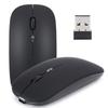 Wireless Mouse 2.4G Rechargeable USB Wireless Gaming Mouse with LED Colorful LightBlack