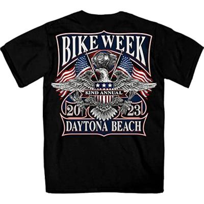 Hot Leathers Edm Daytona Beach Vintage Patriot Schwarz Unisex T-Shirt