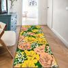 Boho Chic Area Rug Hand Drawn Flower Pattern Mat for Home Decor