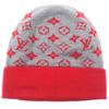 Excellent LOUIS VUITTON Knit Cap LV Rabbit Monogram Hat Gray Wool Mens M77963 Used