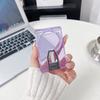 Gjennomsiktig magnetisk kortholder lommebokdeksel for Magsafe iPhone 16 15 14 13 Pro Max med sammenleggbar telefonholder Macsafe kortlommer lomme