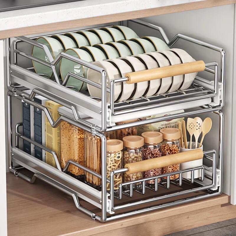 Stainless Steel Pull-out Dish Drying Rack
