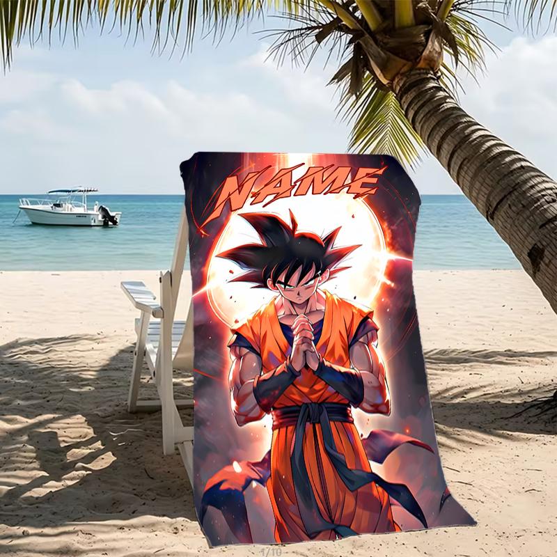 Customizable Personalized Beach Towels Dragon Ball Themed designs.Suitable for the Beach, Yoga, Sports;ideal As Beach Accessories