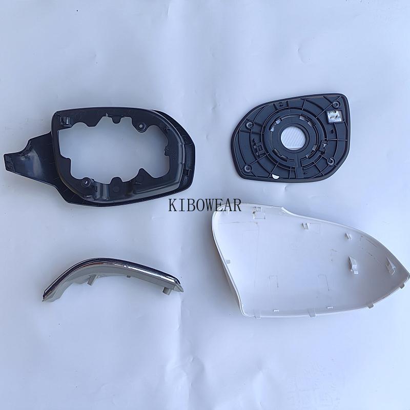 Side Mirror Cover Glass Frame Trim For Hyundai Grand Santa Fe XL Santafe 2017 2018   Turn Signal  Holder Auto Part
