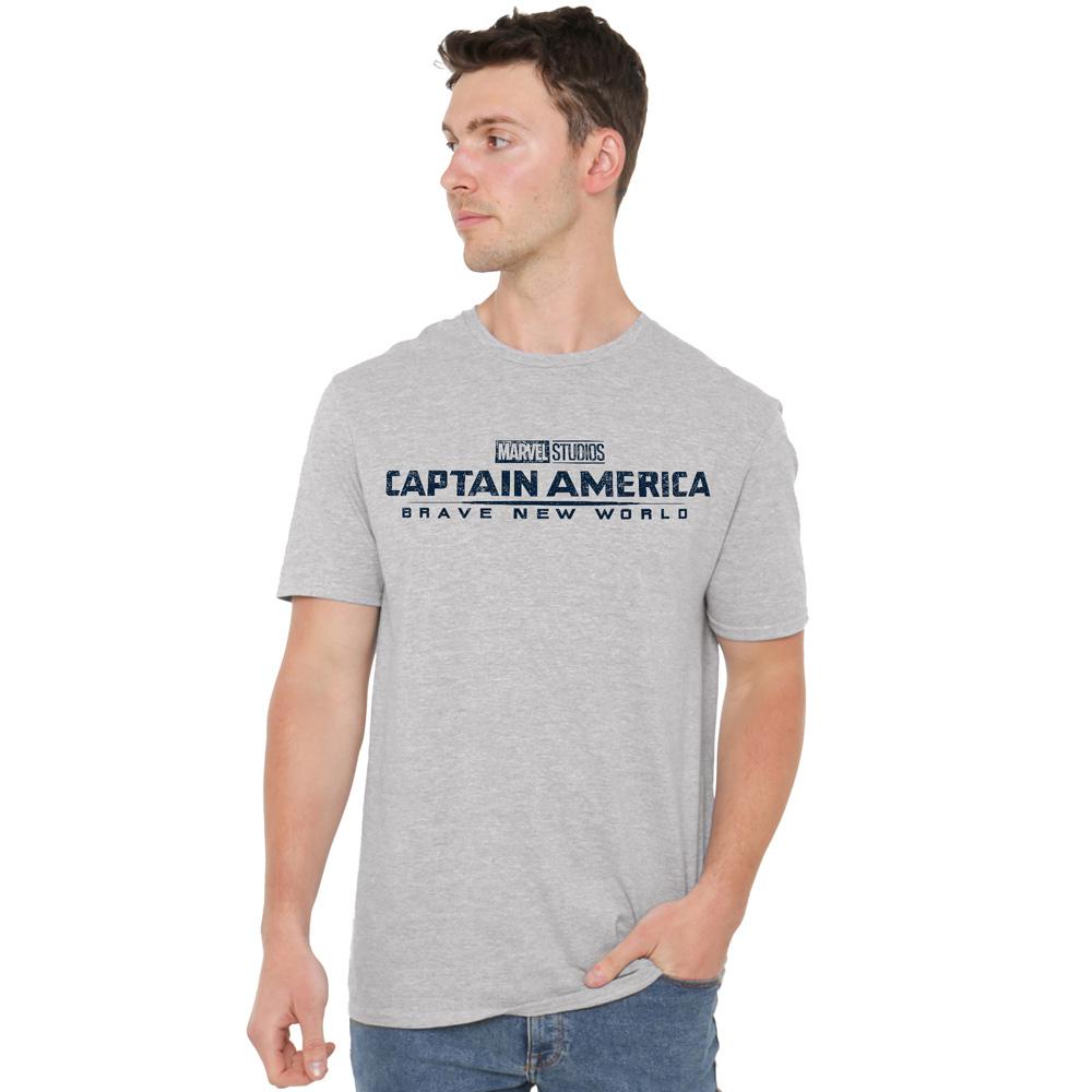 Captain America: Brave New World Mens Distressed Logo T-Shirt