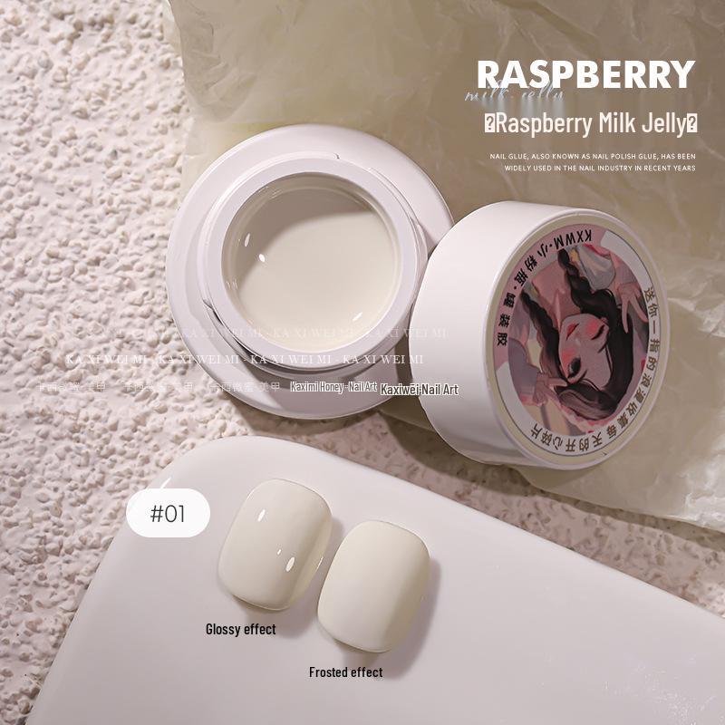 Kaxiewei Mi Mi Raspberry Milk Jelly Nail Art Gel Polish - Celebrity Style, Versatile, Whitening, Popular Phototherapy Nail Gel.