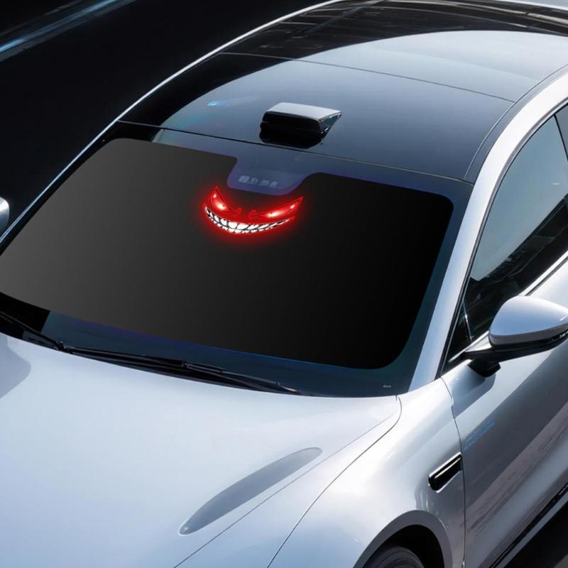 Solar Powered Rear Window Accent Light with Suction Cup Mount, LED Car Decor for Night Driving and Parked Display