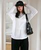 INJIACTIVE Ribbed Oversized Hand Warmer Tee White