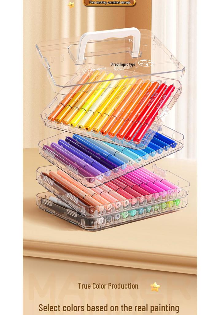 True Color Stackable Soft Tip Liquid Acrylic Marker for Student Art & Drawing