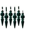 6PCS Oddly Shaped Velvet Christmas Ball Set Solid Color Long Finial Hanging Ornaments  Christmas