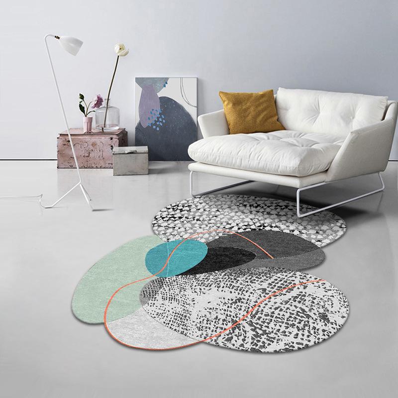 

Ковер неправильной формы Простой ковер для гостиной спальни прикроватный ковер Ковер неправильной формы 80*120cm