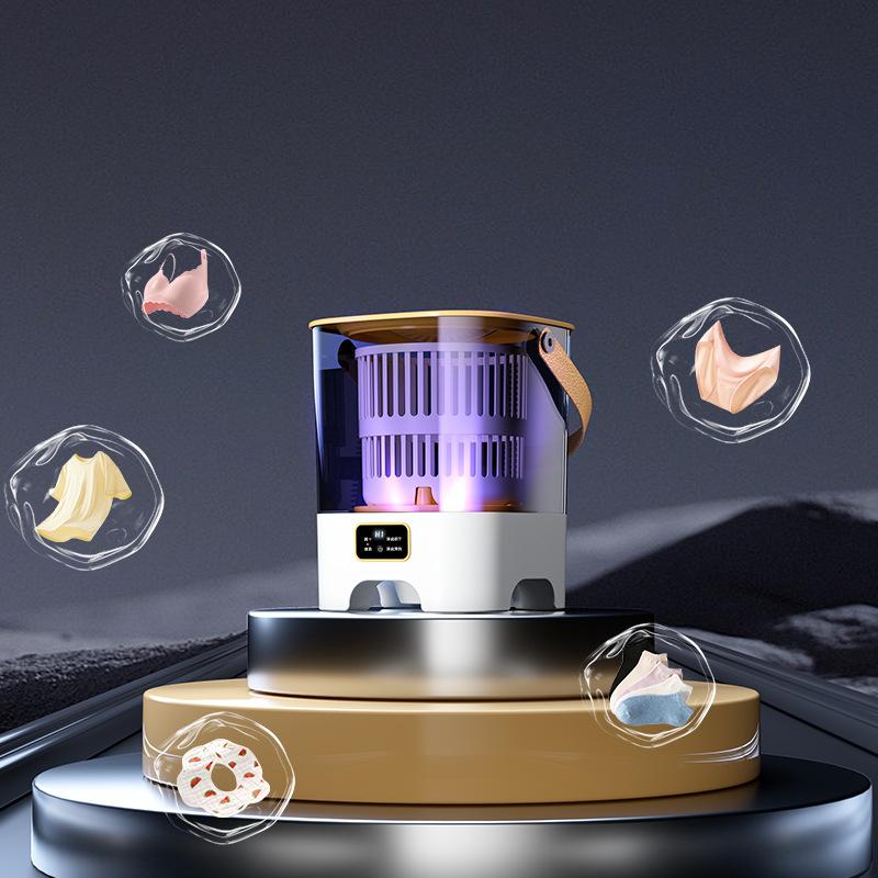 Mini Portable Washer No Installation Baby Clothes Underwear Socks All-in-One Small Spin Dryer