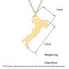 Kinitial Fashion Design Charms Italian Map Pendant & Necklaces for Women Girl Kolye Stainless Steel Choker Jewelry