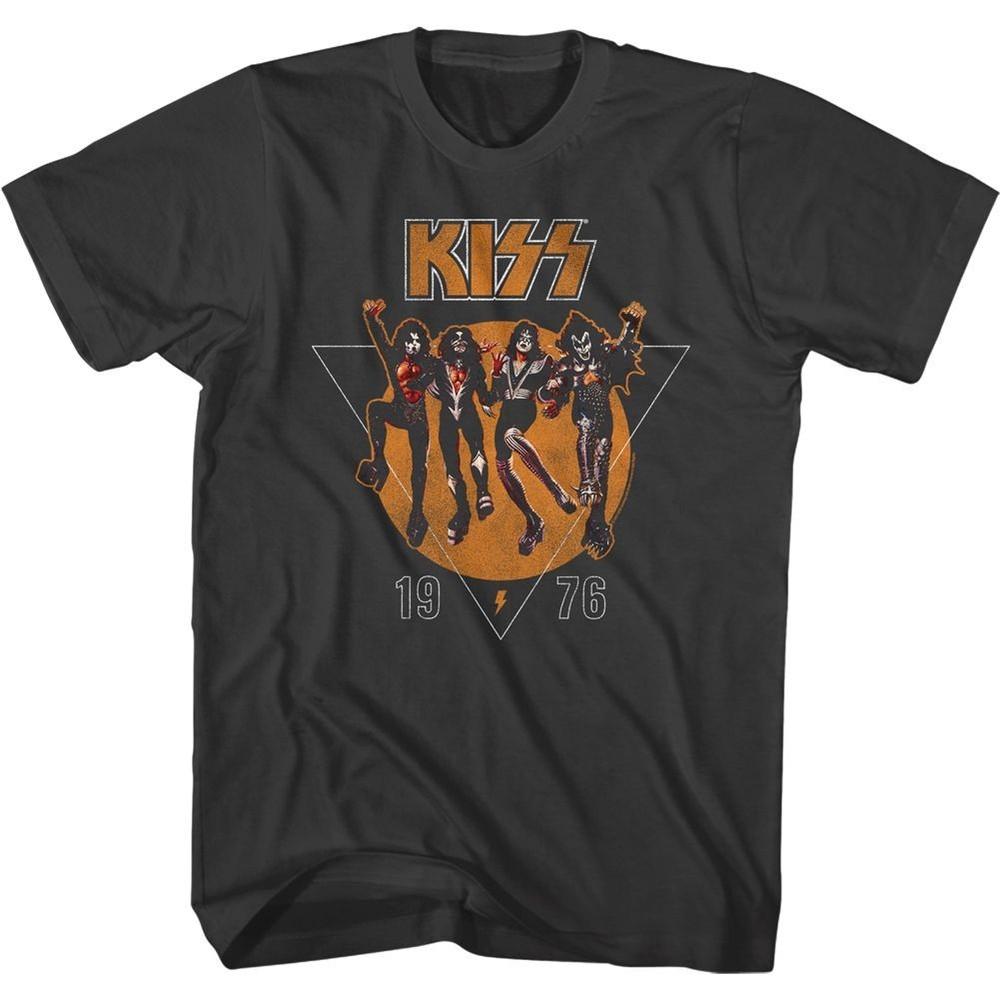 Kiss 76 Smoke Rock and Roll Music Band Shirt Unisex T-Shirt XL