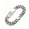 Men's Titanium Steel Cuban Bracelet: Smooth Surface, Curved Plate, European and American Style, Thick Chain, Colorfast, Available in Multiple Styles.